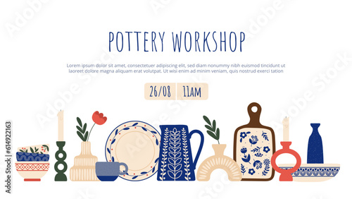 Pottery ceramics workshop banner