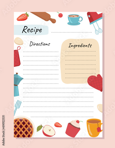 Recipe book cover design concept