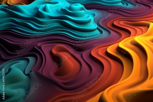 Luxurious abstract creative volumetric background. AI generated, human enhanced