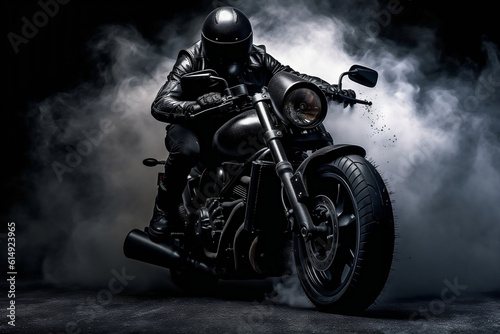 motorcycle in the dark