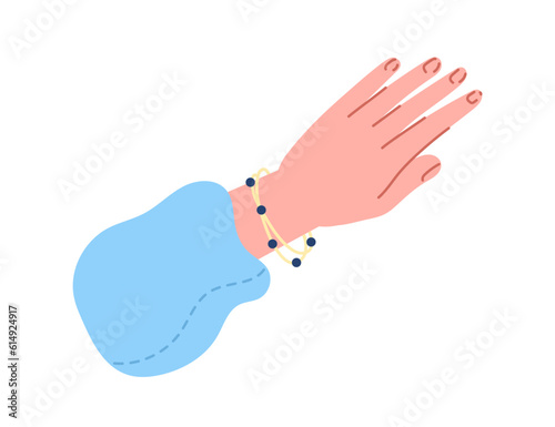 Trendy bracelet on hand concept