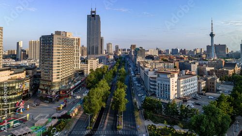 Morning view of Changchun City, China in summer