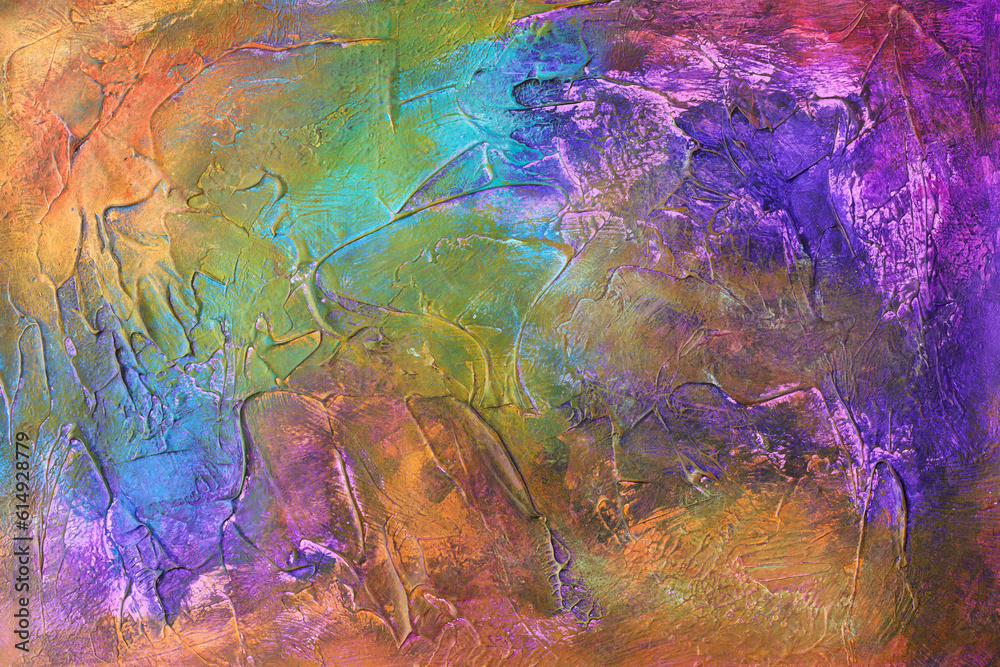 Abstract colorful grunge painting surface texture background