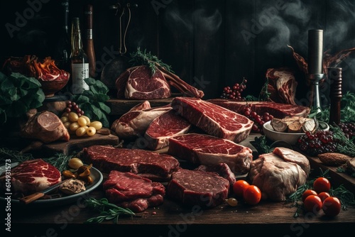 Delectable meat selection. Generative AI