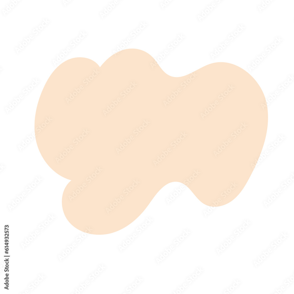 Cream Beige Abstract Shape Blob 