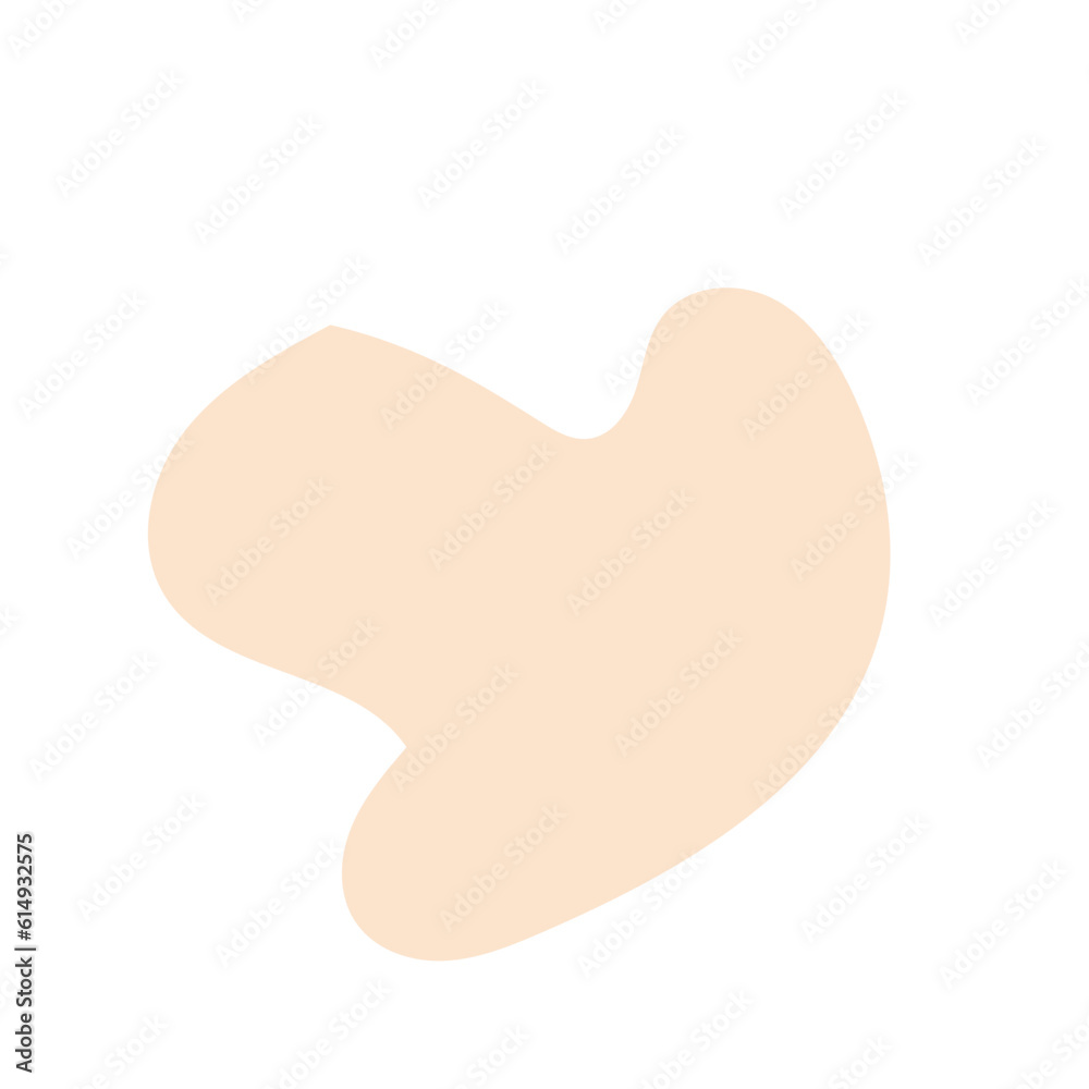 Cream Beige Abstract Shape Blob 