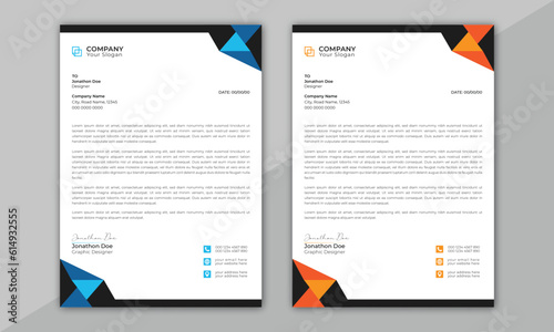 Clean and professional corporate company business letterhead template design with color variation bundle.
Abstract Corporate Business Style Letterhead Design Vector Template. Letterhead design
