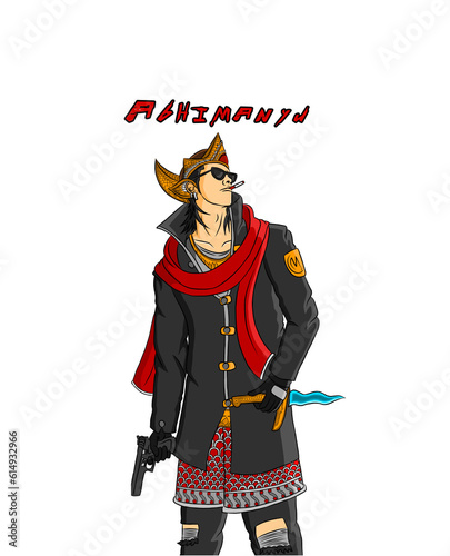 Abhimanyu With Gun photo