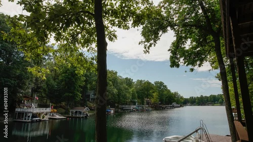 lake and trees time lapse, indiana,