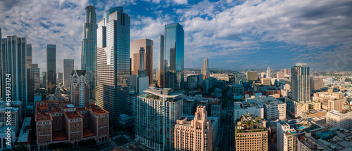 Los Angeles CA architecture in the late afternoon