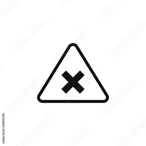 Irritant hazard caution warning symbol design vector