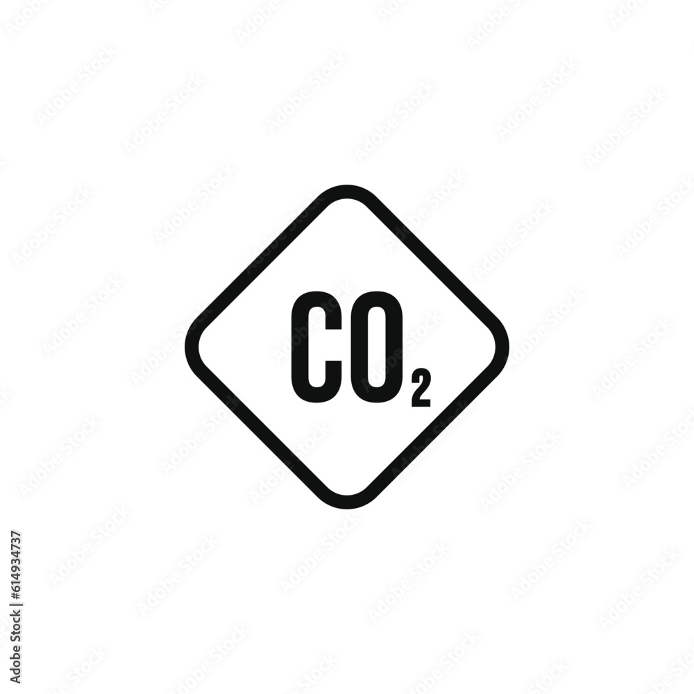 Carbon dioxide caution warning symbol design vector Carbon dioxide caution warning symbol design vector