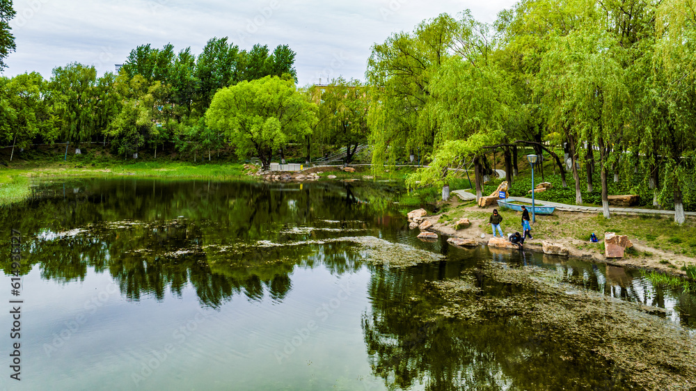 China Changchun Yuhua Garden summer scenery China Changchun Yuhua Garden summer scenery
