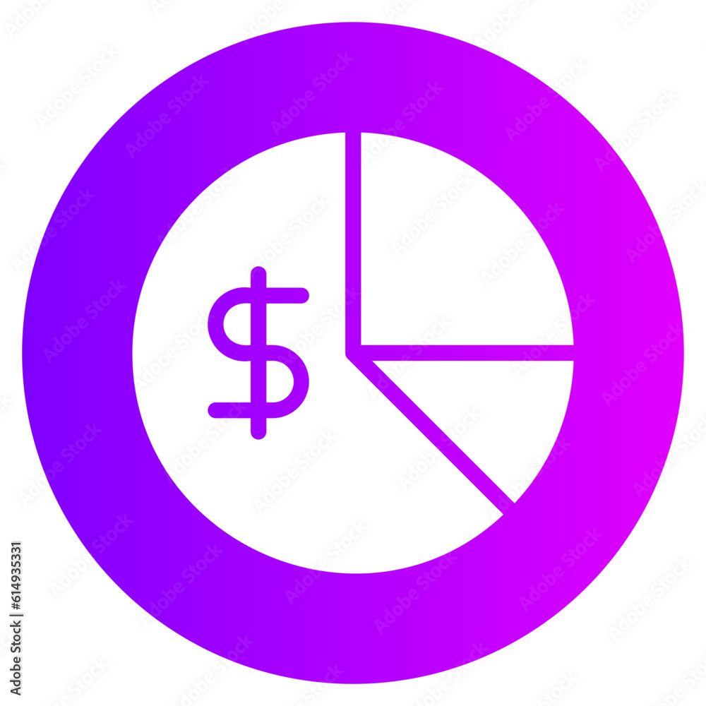 pie chart gradient icon pie chart gradient icon