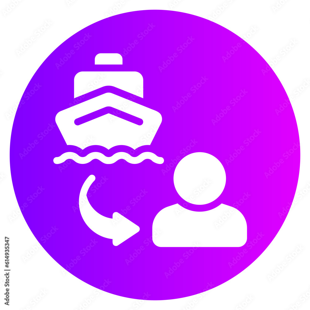 yacht gradient icon yacht gradient icon