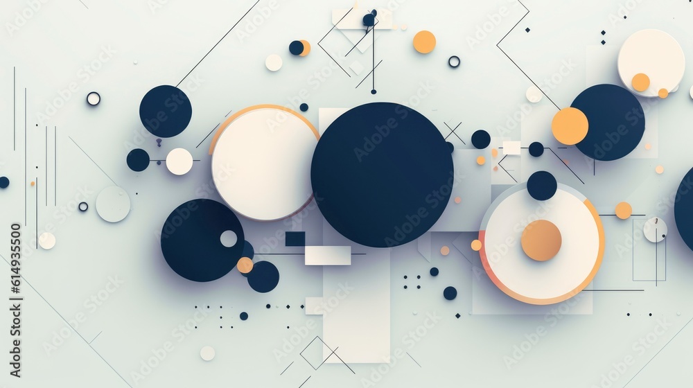 Scientific future technology. Abstract geometric for business presentation. flyer, poster, network technology communication background, Generative AI illustration