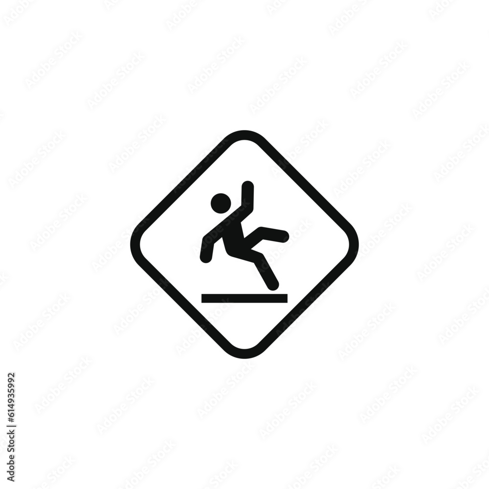 Wet floor caution warning symbol design vector Wet floor caution warning symbol design vector