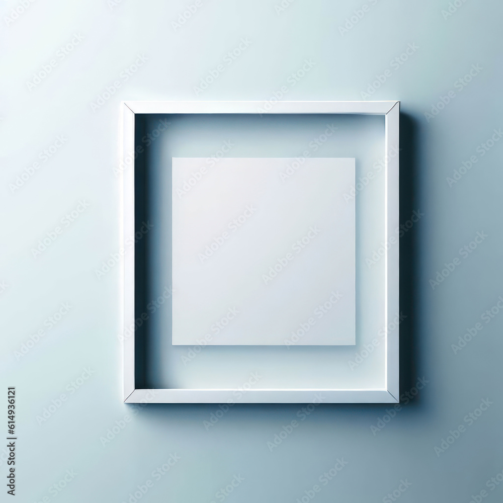 empty blank photo frame on wall background.Generative AI. empty blank photo frame on wall background.Generative AI.