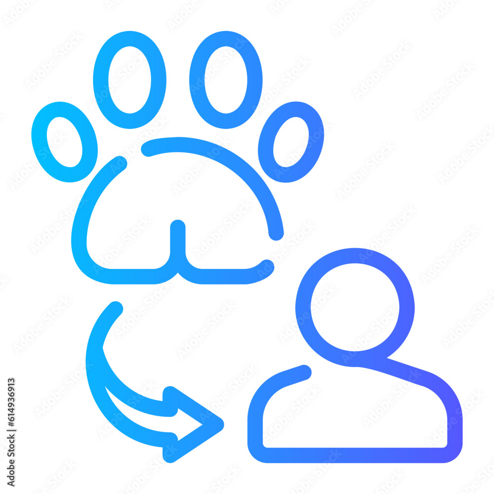 pet gradient icon pet gradient icon