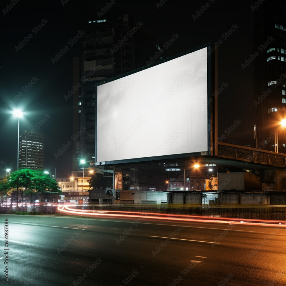 street billboard mockup to display your product or photo