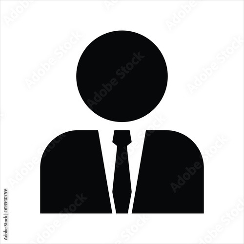 user icon vector. Profile and people silhouette. employed sign. isolated on white background.
