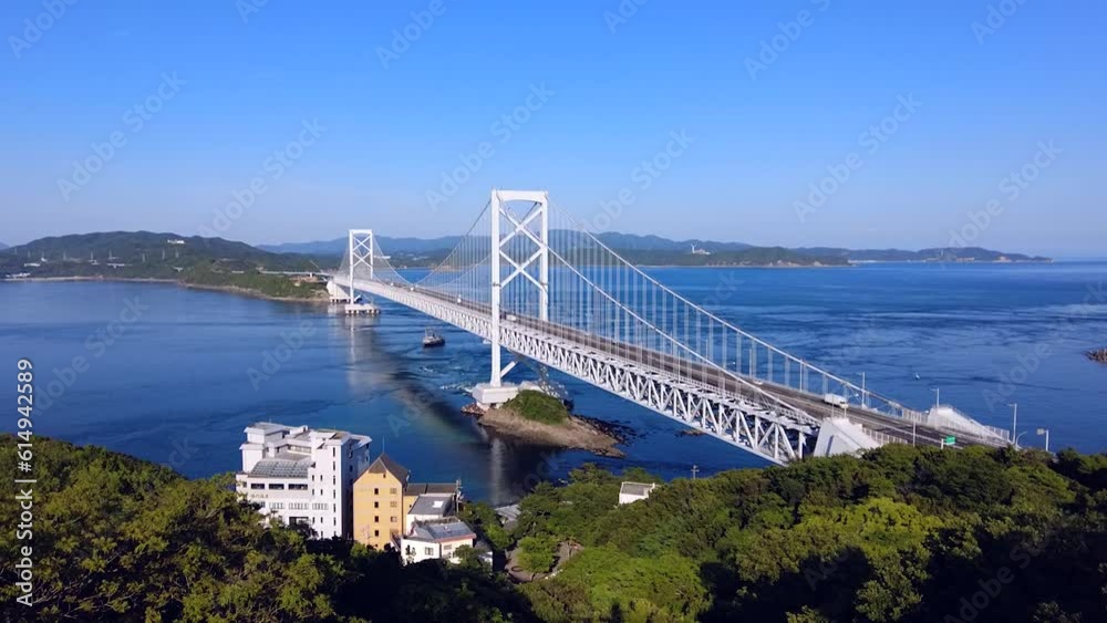 鳴門山展望台から眺める大鳴門橋 StockVideo Adobe Stock