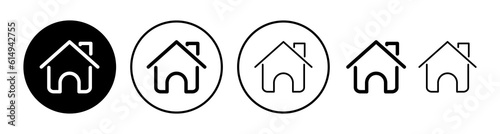 Home icon vector. House vector icon