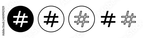 Hashtag icon vector. hashtag simbols