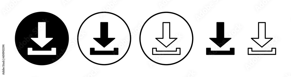 Download icon vector. Downloading vector icon Download icon vector. Downloading vector icon