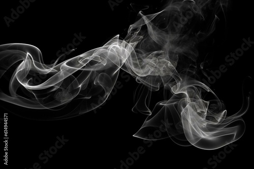 Abstract black smoke overlay on transparent background. High-quality free stock PNG image with swirls and fragments. Generative AI