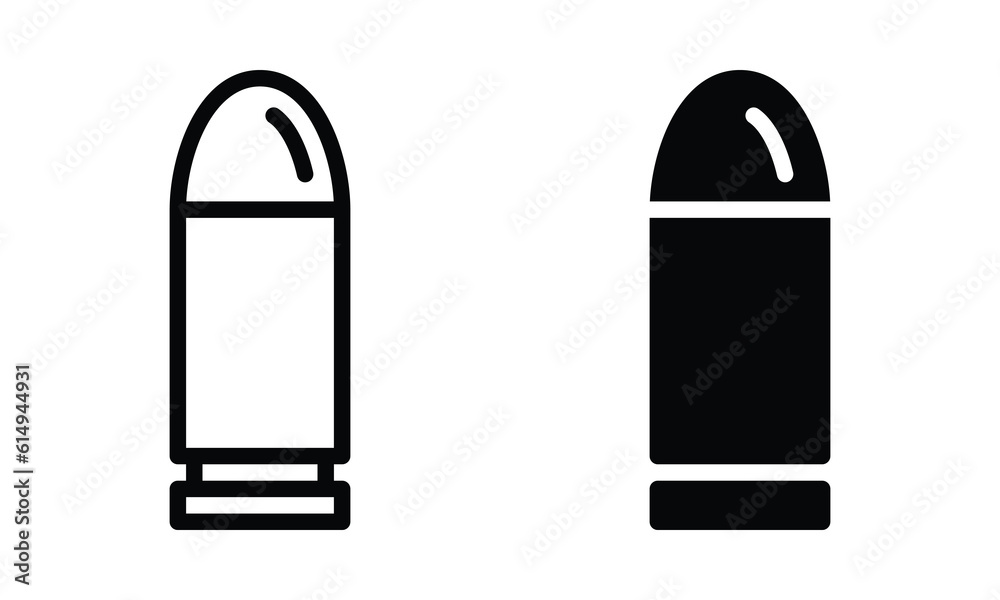 Bullet icon with outline and glyph style. Bullet icon with outline and glyph style.