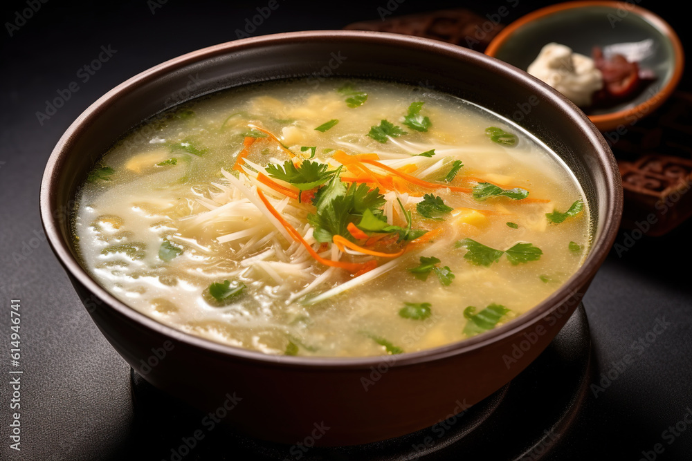 Egg Drop Soup with Separate Corn Kernels