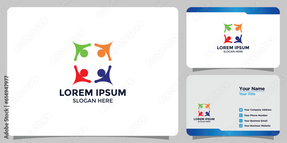 community and business card design logo