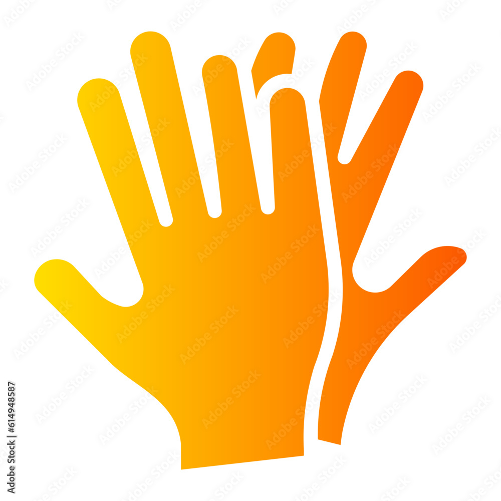 Obraz premium high five Gradient icon