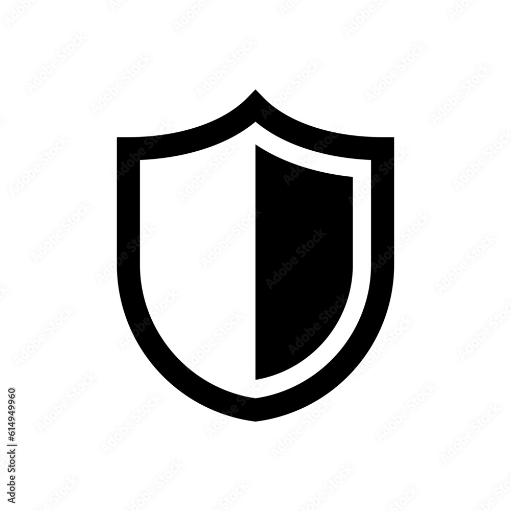 Shield icon isolated on white background. Shield icon isolated on white background.