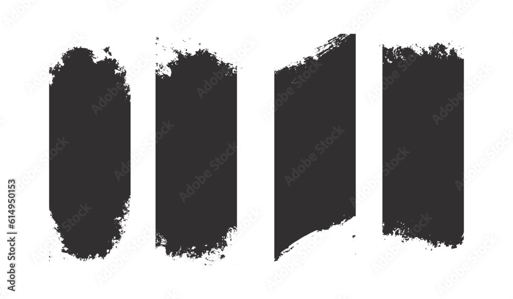 dirty distressed stroke texture banner set of four