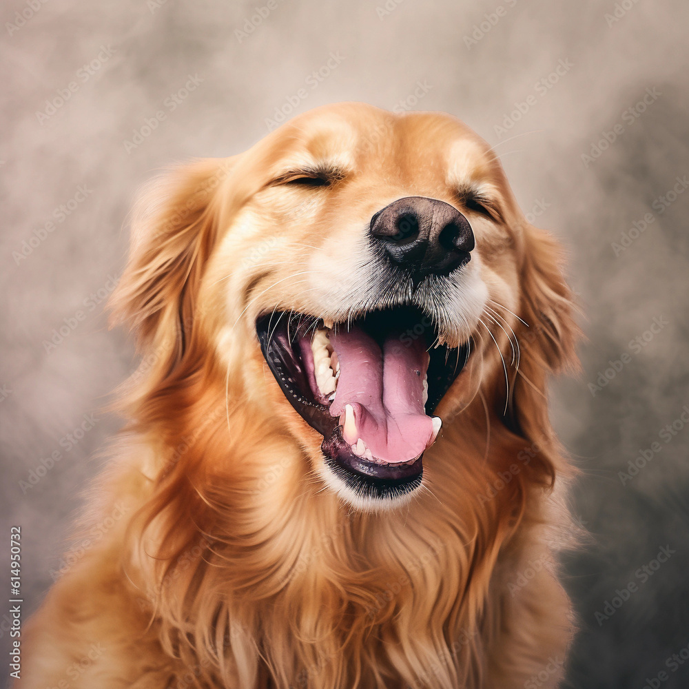 smiling golden retriever