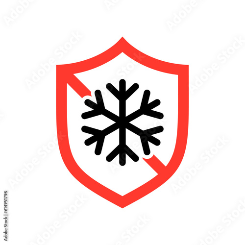 Vector Cold Protection Shield Badge Icon
