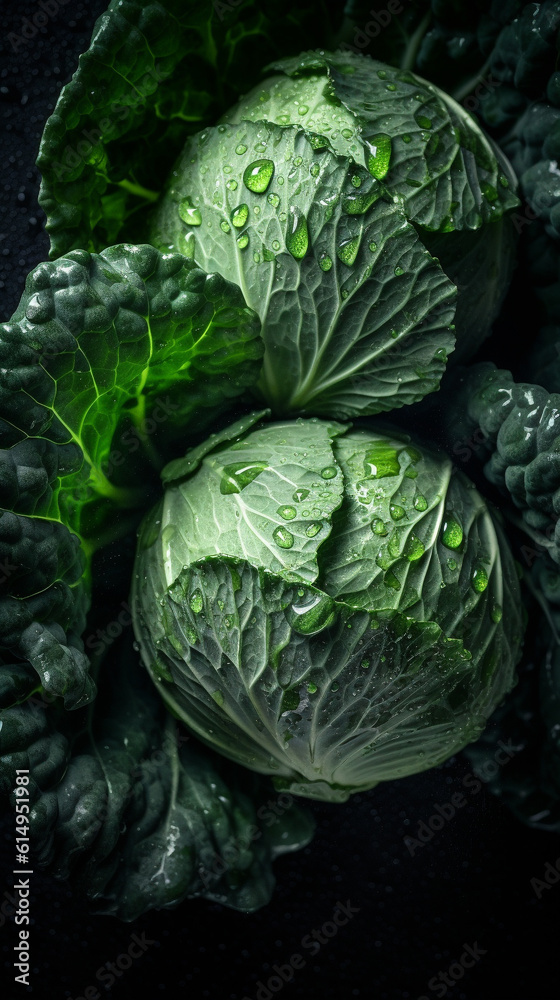 Fototapeta premium washed cabbage background