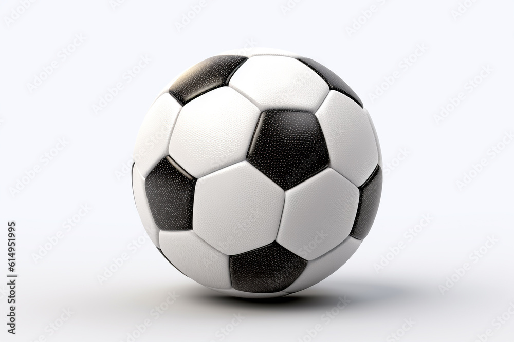 Football ball on a white background. Football or soccer sports equipment. Ai generative. Football ball on a white background. Football or soccer sports equipment. Ai generative.