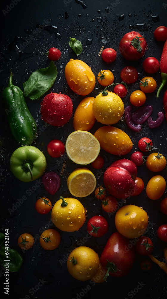 washed fresh vegetables background. washed fresh vegetables background.