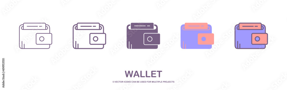 Wallet Icon in trendy flat style isolated on white background. Wallet symbol for your web site design, logo, app, UI. Vector illustration. Wallet Icon in trendy flat style isolated on white background. Wallet symbol for your web site design, logo, app, UI. Vector illustration.