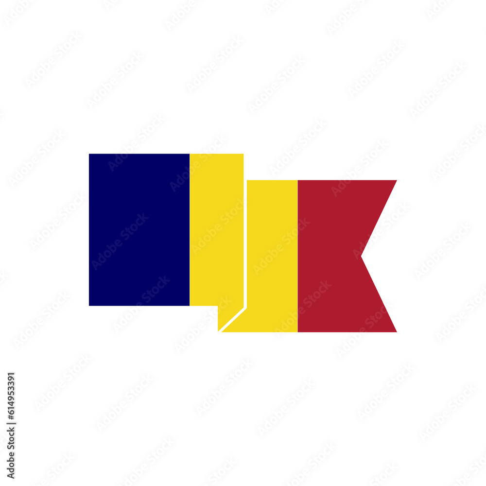 Fototapeta premium Chad flags icon set, Chad independence day icon set vector sign symbol