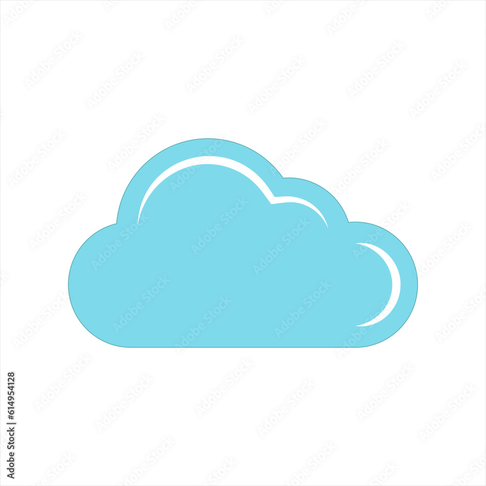 blue cloud Vector Illustration Logo Template