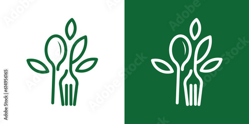 logo design minimalist food organic icon vector inspiration