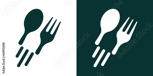logo design fast food icon vector spoon and fork vector inspiration