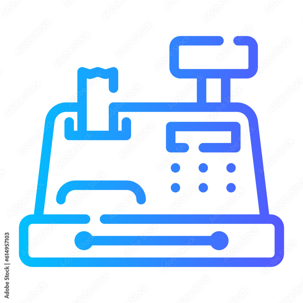 cashier Line Gradient Icon cashier Line Gradient Icon