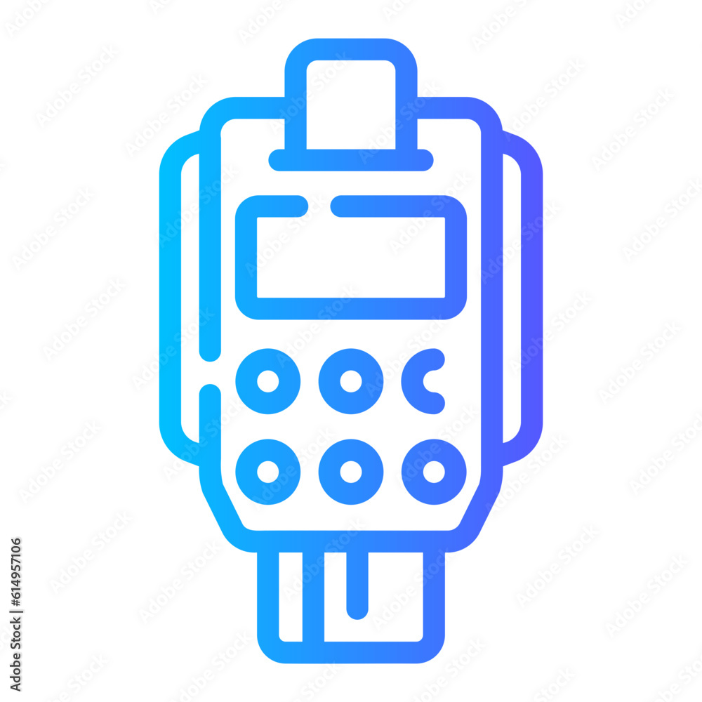 card machine Line Gradient Icon card machine Line Gradient Icon