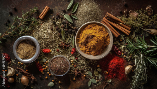 Spice up your cooking with chili pepper, turmeric, and ginger generated by AI