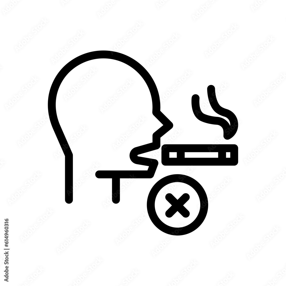 no smoking line icon illustration vector graphic no smoking line icon illustration vector graphic